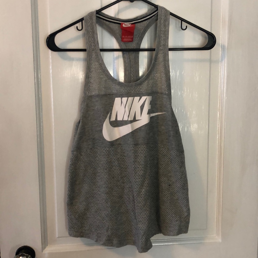 Nike perforated racer back tank top
